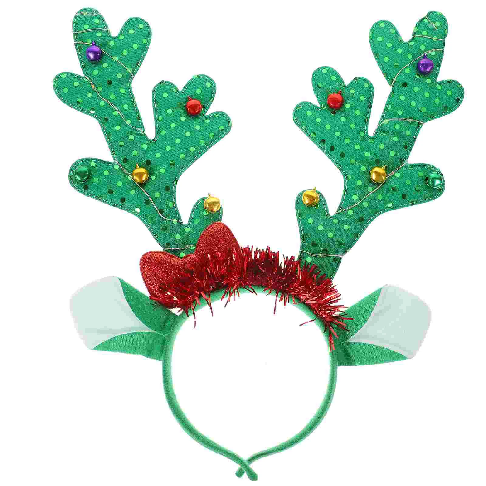 

Deer Antlers Headband LED Christmas Headbands Light Headgear Women Polyester Lights Ornaments