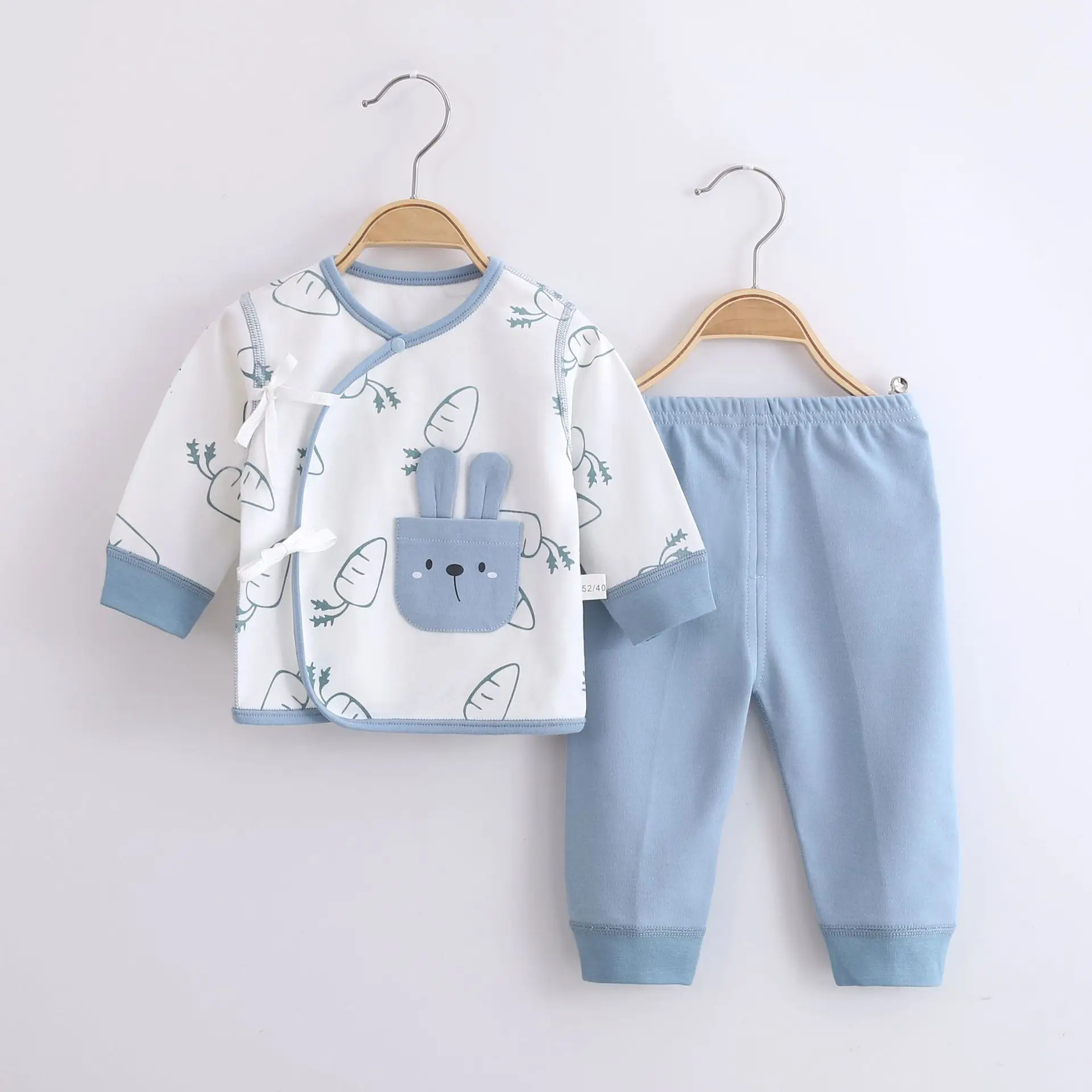 

Newborn Baby Pajamas Pure Cotton Long Tops Johns 2 Piece Full Moon Clothing for Four Seasons Casual Infant Boys Girls Clothes