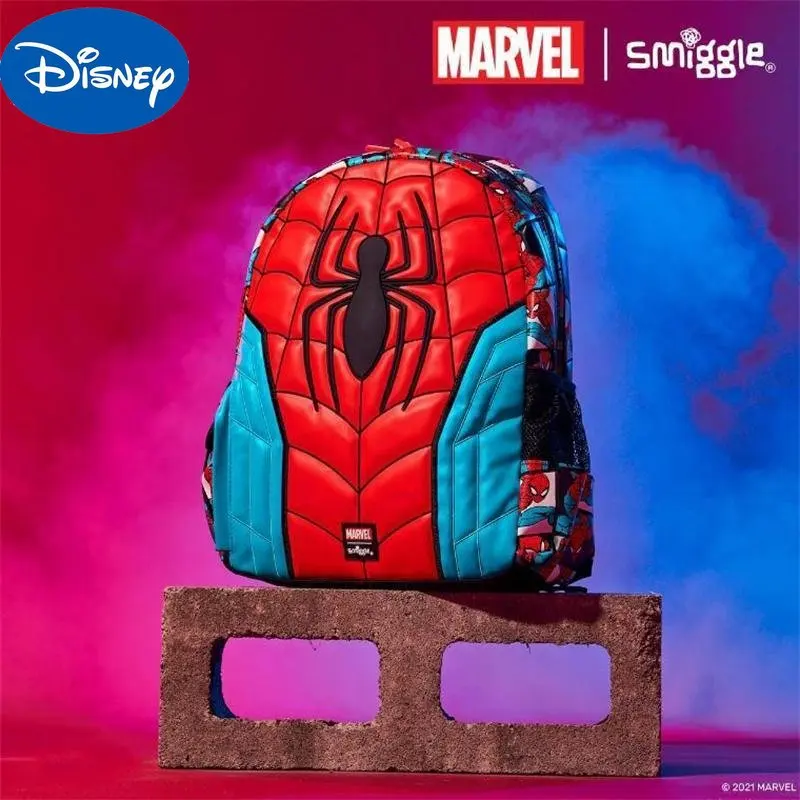 Disney Spiderman Schoolbag First Grade Student Backpack Backpack Men  School Bags for Kids