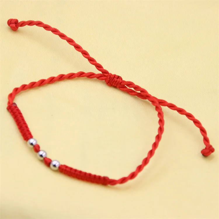 

ZFSILVER Charms Silver 925 Ball Handmade Knots Braided Bracelet Adjustable Rope For Women Lucky Jewelry Lover Friendship Gifts