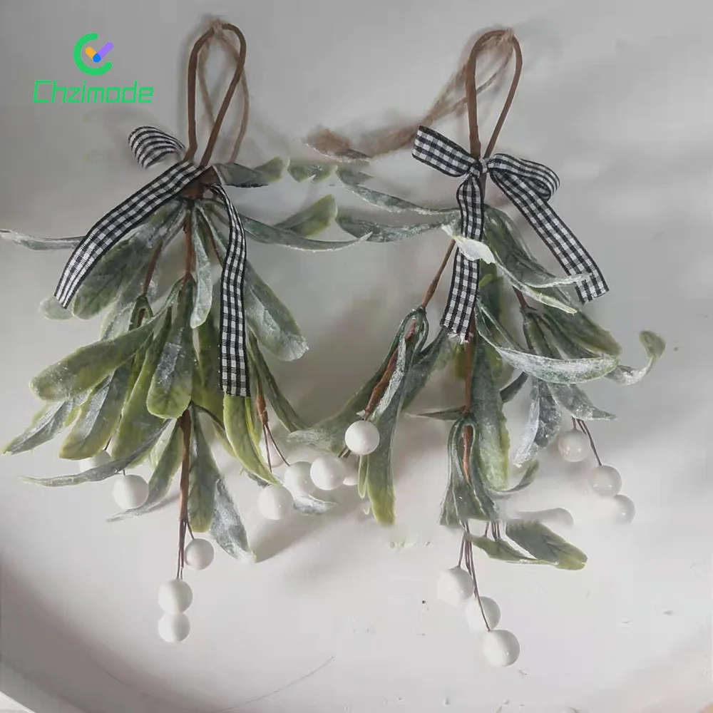 

New Artificial Mistletoe Ornament Artificial Flowers Bouquet Christmas Wreaths Decor Imitation Plants for Xmas Wedding Party