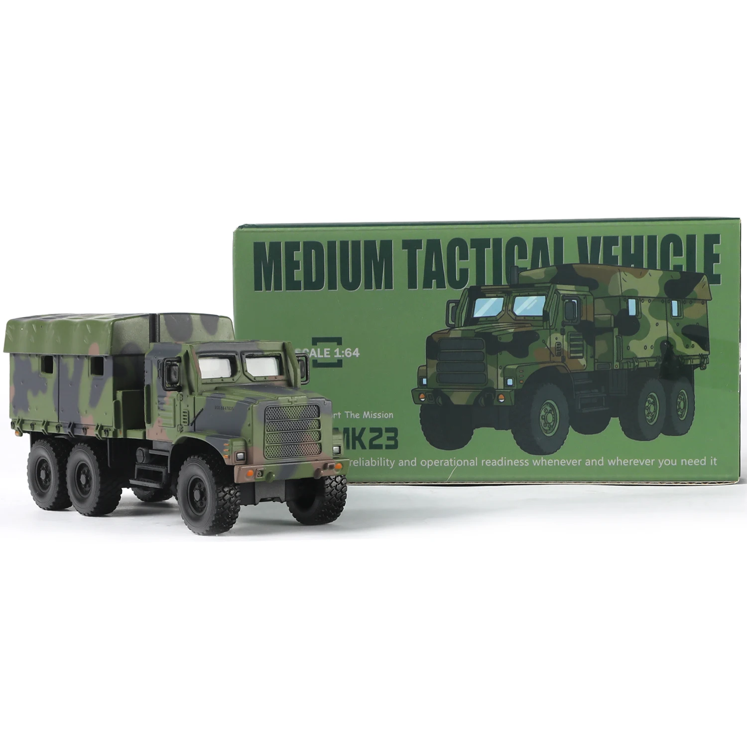 Фото Модель грузовика NUOTIE 1:64 MTVR MK23, коллекционная, детализированная, военная реплика, для энтузиастов, подарок на Рождество/День рождения для мужчин и мальчиков №1