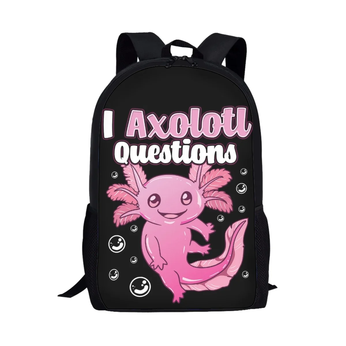 

Kawaii Salamander Cartoon Anime Backpack Girls Boys Dirt Resistant Canvas Schoolbag Double Layer Students Handbag Satchel