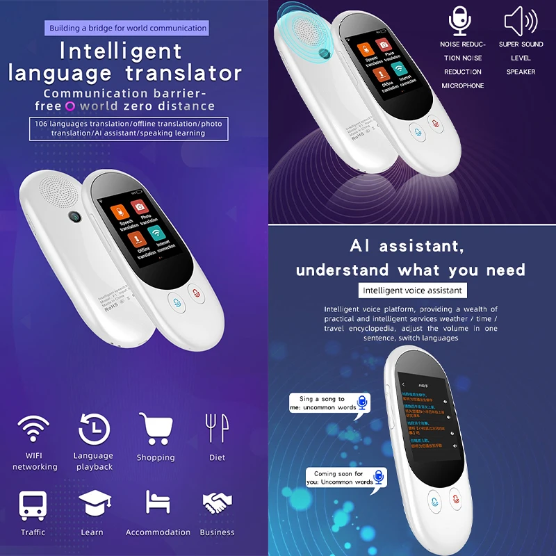 2022 F1A Translator With Bluetooth Camera Support Photographic Scanning Smart Instant Voice Offline Multi-Languages WIFI enlarge