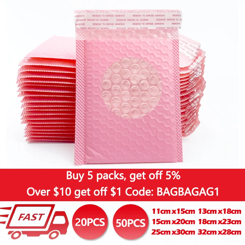 Пузырчатая Сумка-конверт розовые пузырчатые полиэтиленовые