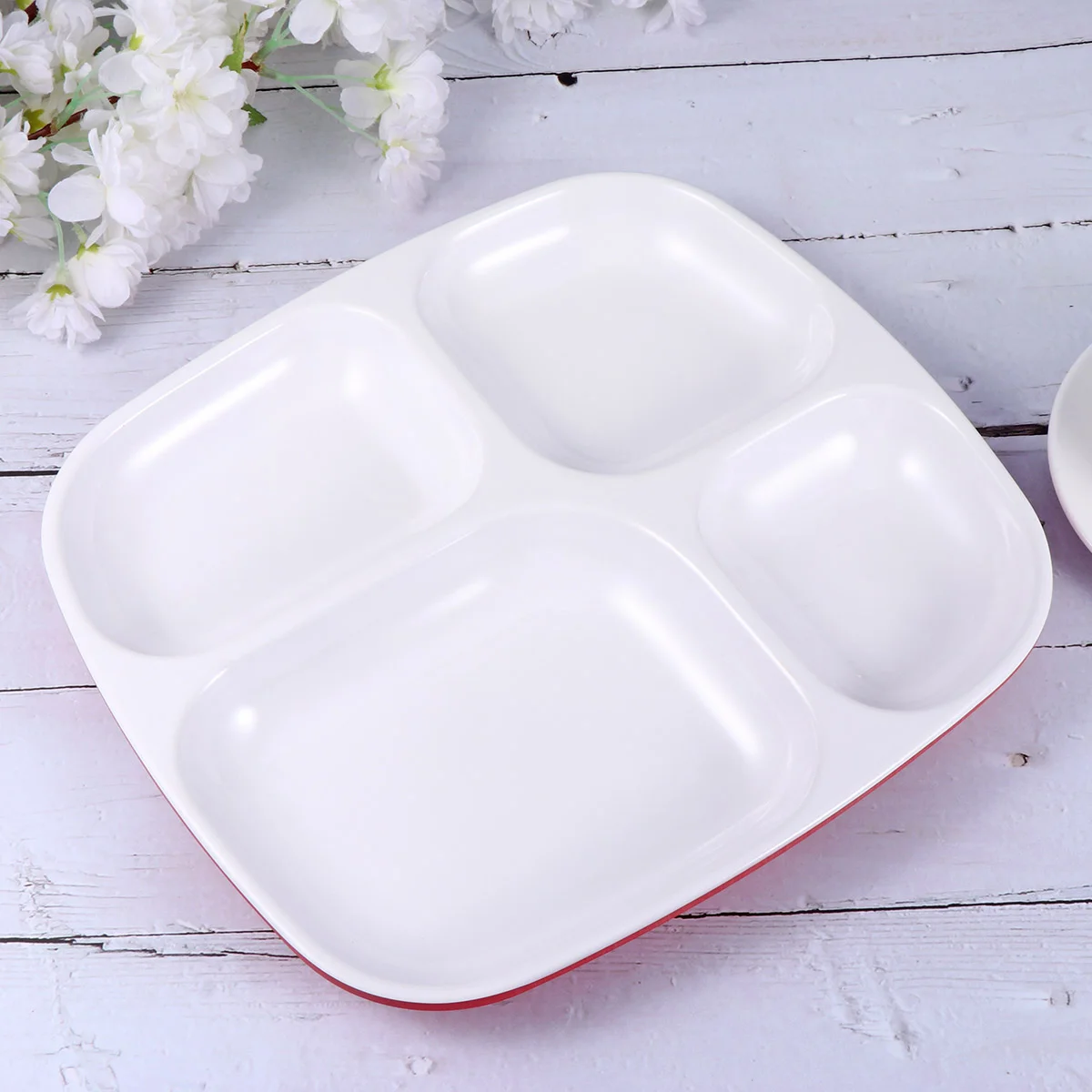 

Plates Plate Divided Servingdish Tray Kids Dinner Portion Compartmentlunch Control Adults Melamine Dietporcelain Nutrition