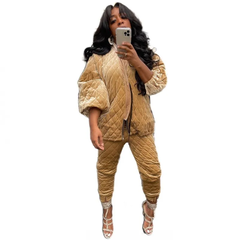 

Two Piece Set Autumn Winter Dashiki Traditional African Clothing Women Africaine Bodycon Coat Tops And Pants Africa Clothes