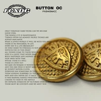 10pcs 152025mm european vintage golden buttons for coats high quality metal shank buttons winter women coat decorative buttons
