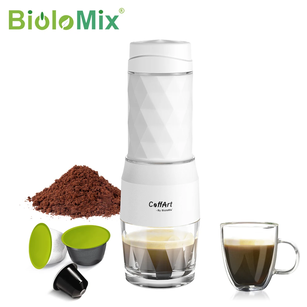 Espresso Machine Hand Press Capsule Ground Coffee Brewer Portable For Travel And Picnic