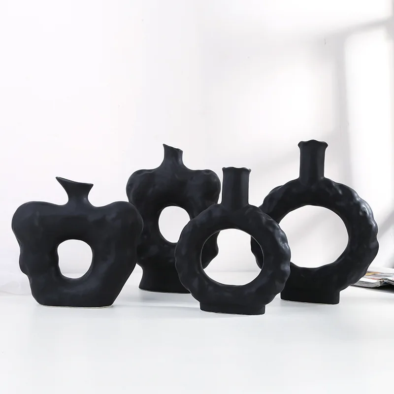 Керамическая ваза с нерегулярными шишками полые цветочные композиции