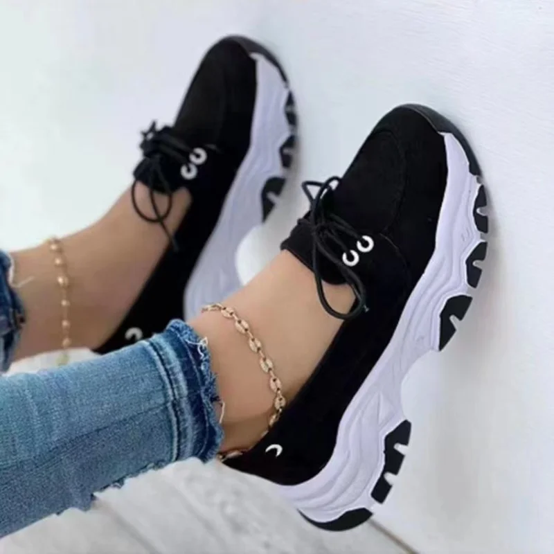 Woman Sneakers Autumn New Platform Casual Breathable Walking Lace-up Women's Vulcanized Shoes Fashion Daily Female Sport Shoes