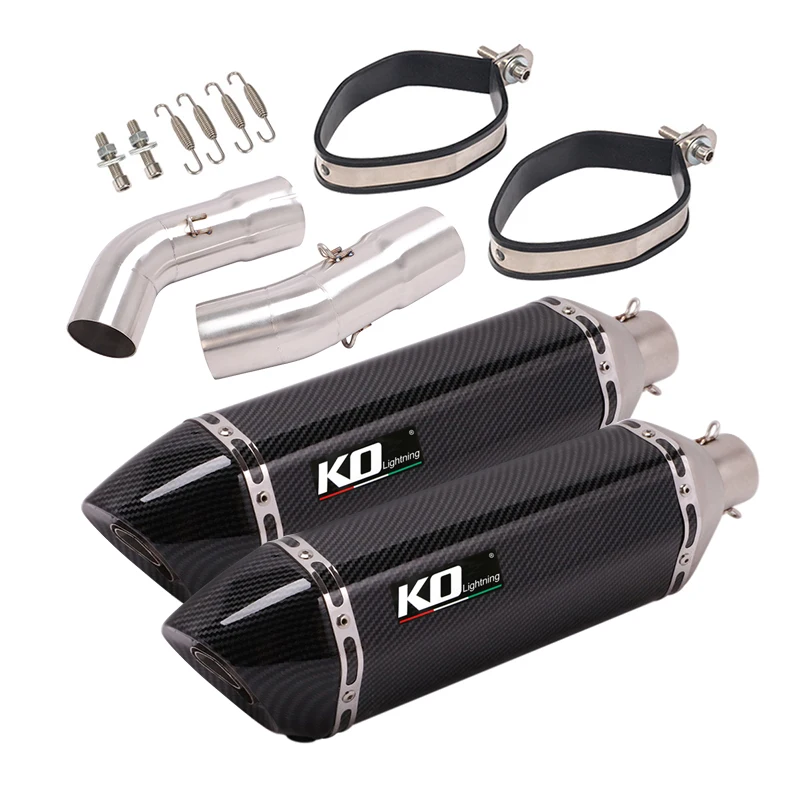 

For Ducati 848 1098 1198 any year Motorcycle Exhaust system Escape Pipe Mid Link Pipe Muffler Removable DB Killer Slip On 51mm