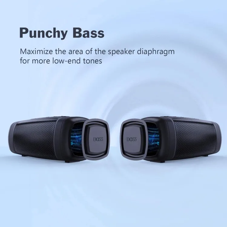 Фото DOSS динамик Bluetooth водонепроницаемый 2022 Горячая продажа 24 Вт Высокая мощность 2200 мАч батарея parlantes Bluetooth портативный динамик. №4