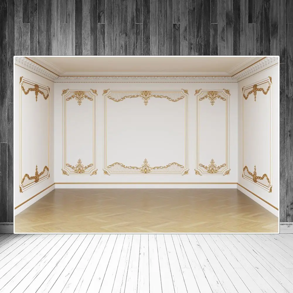 

Luxury Moulding Wall Photography Backdrops Decoration Vintage Room Interior Sign Baby Photobooth Photo Background Studio Props