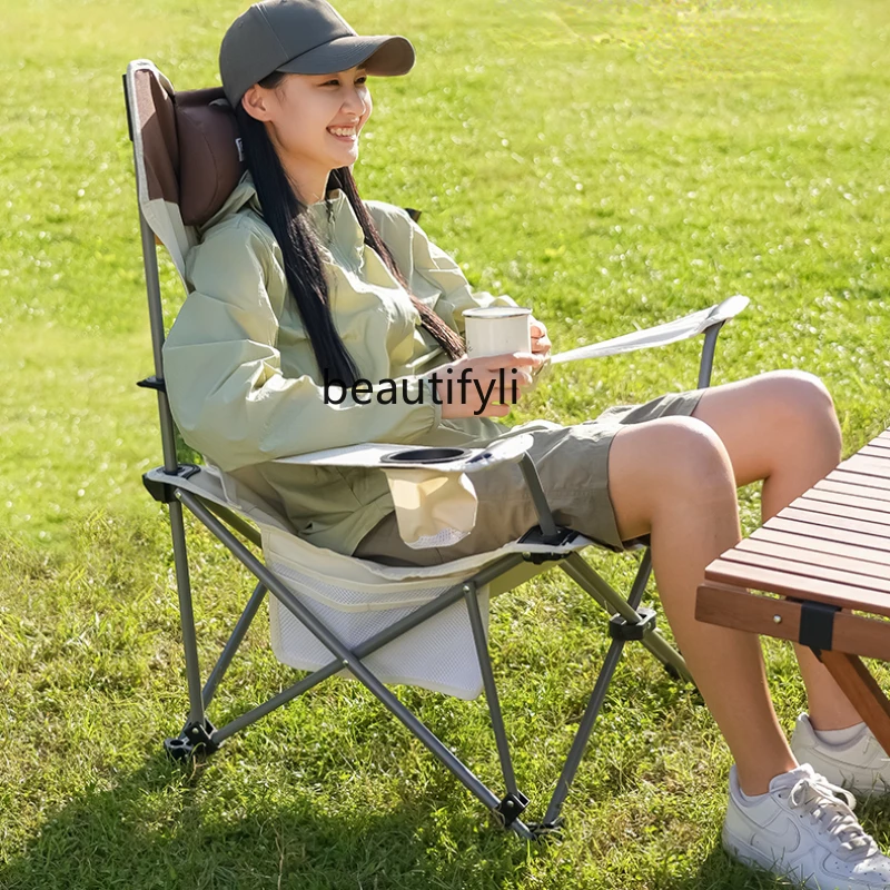 

LBX Outdoor Deck Chair Portable Ultra-Light Fishing Chair Lunch Break Camping Director Chair Art Student Stool