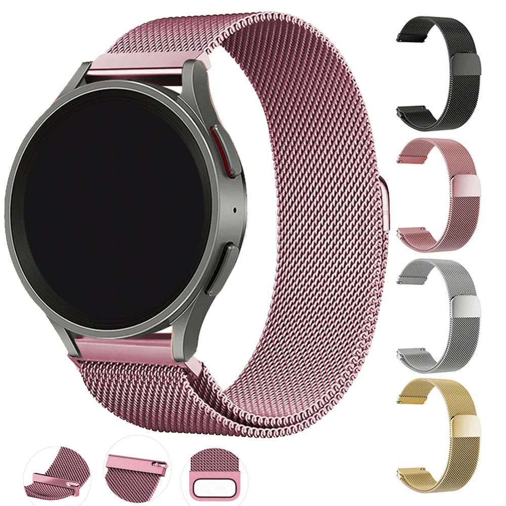 

20mm 22mm Strap For Samsung Galaxy watch 5/4 44mm 40mm/5 pro 45mm/Classic 46mm 42mm/Active 2 Magnetic Bracelet Huawei GT 2 ban
