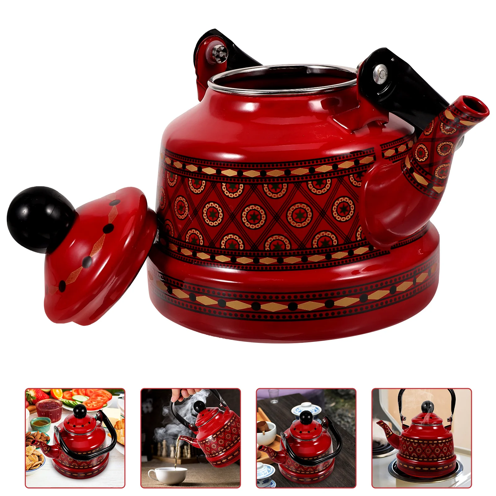 

Gas Stoves Enamel Teakettle Decorative Teapot Enamelware Stainless Steel Coffee