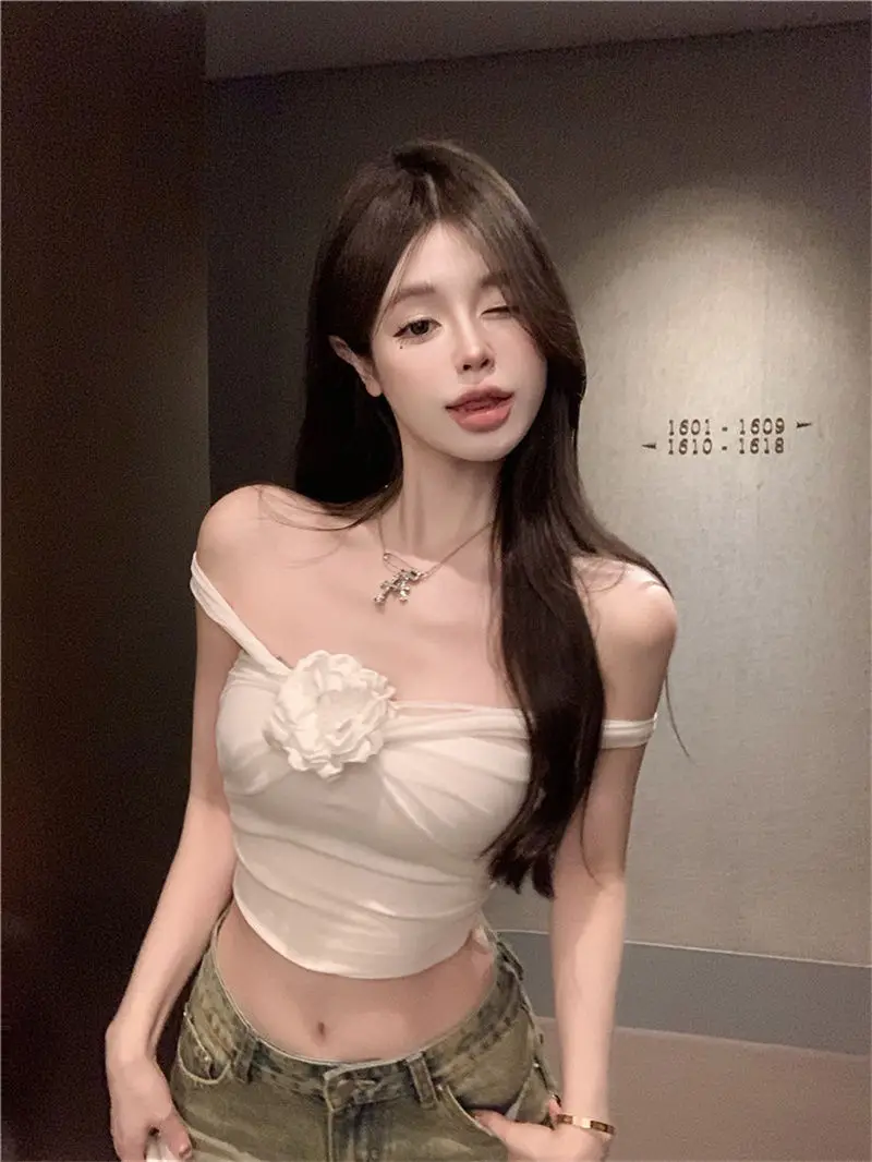 топ-труба жилет-слинг женский облегающий короткий топ