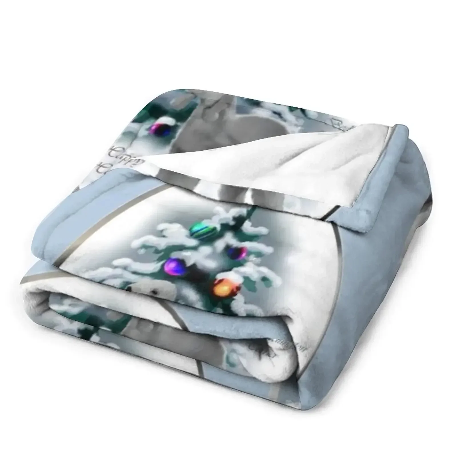 Бедлингтон-терьер рождественские праздничные художественные подарки одеяло