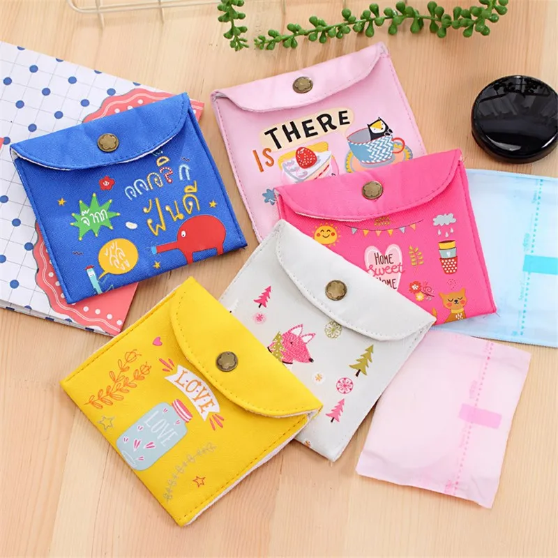 

Women Girls Dot Pattern Organizer Purse Napkin Towel Storage Bags Cosmetic Pouch Case Sanitary Napkin Bag