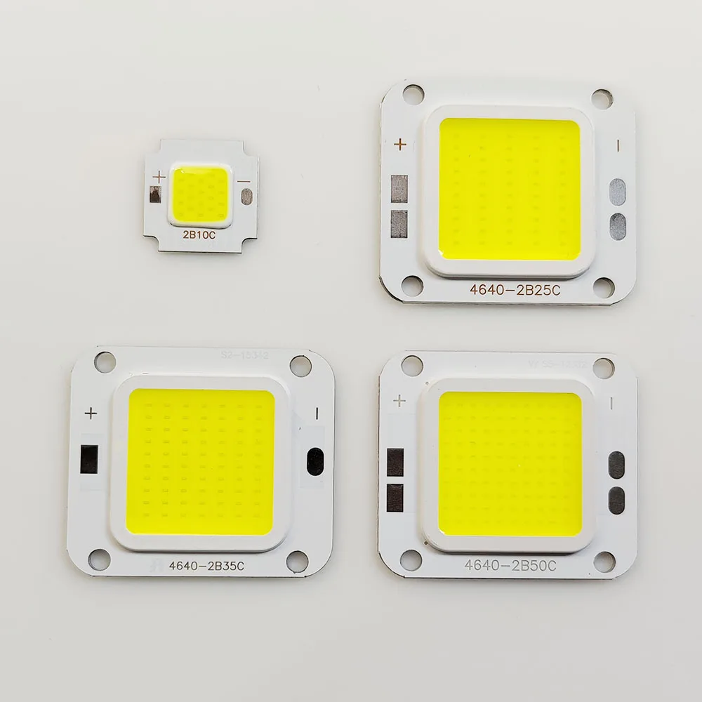 

Светодиодный чип COB 10 Вт 25 Вт 35 Вт 50 Вт для самостоятельного изготовления прожекторов, точечных ламп, диодный входной ток 300 мА, тандемный чип, белый, теплый белый
