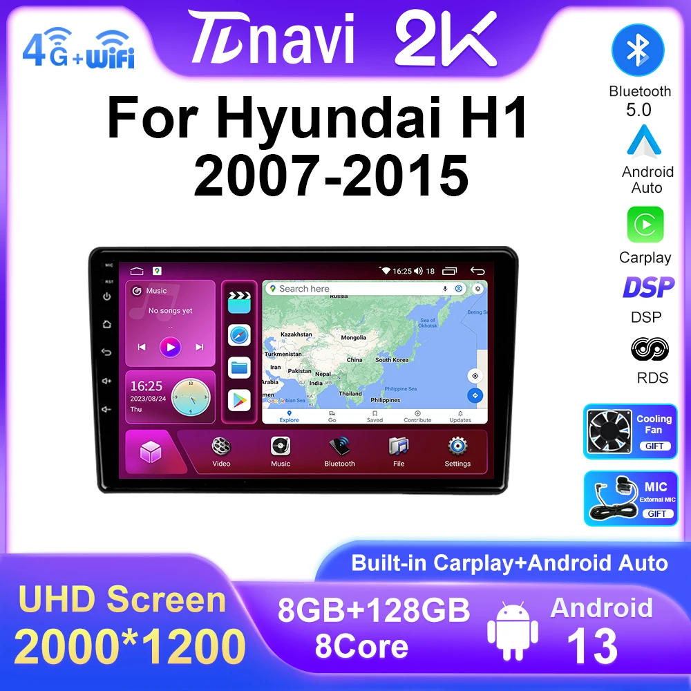 

T7plus For Hyundai H1 II 2 TQ 2007 - 2015 Grand Starex Android Car Radio Multimedia Video Player Navigation GPS Auto Audio