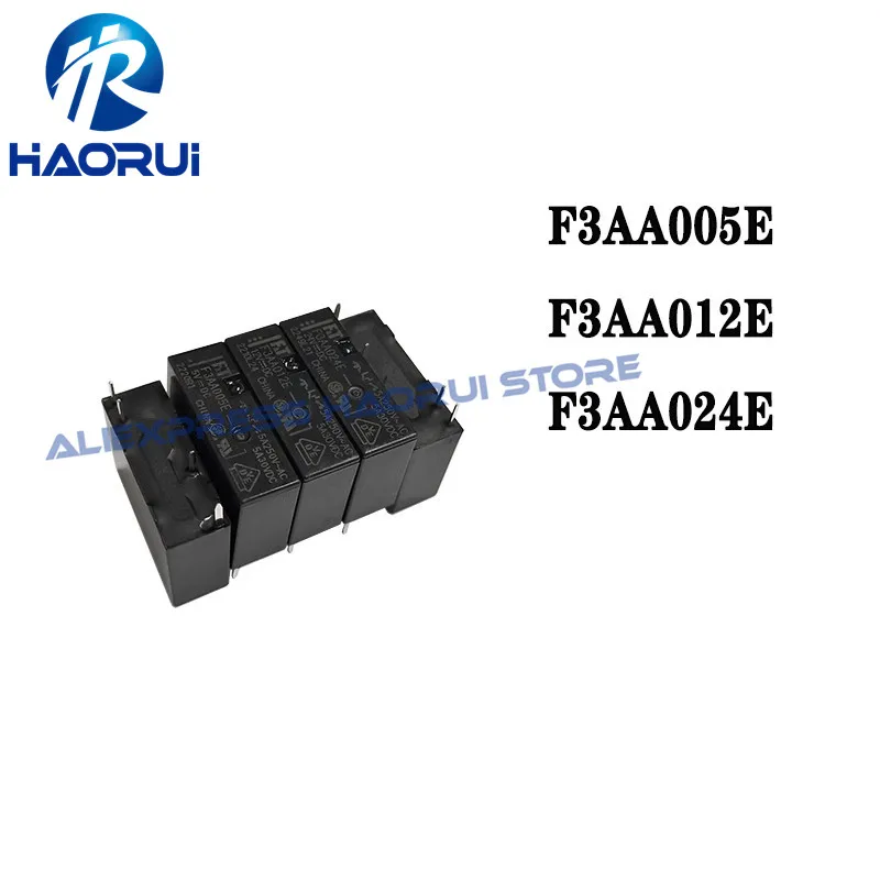 Бесплатная доставка, 50 шт., 100% новое оригинальное реле F3AA005E F3AA005 F3AA012E F3AA012 F3AA024E F3AA024 5VDC 12VDC 24VDC 4Pin 5A 250VAC