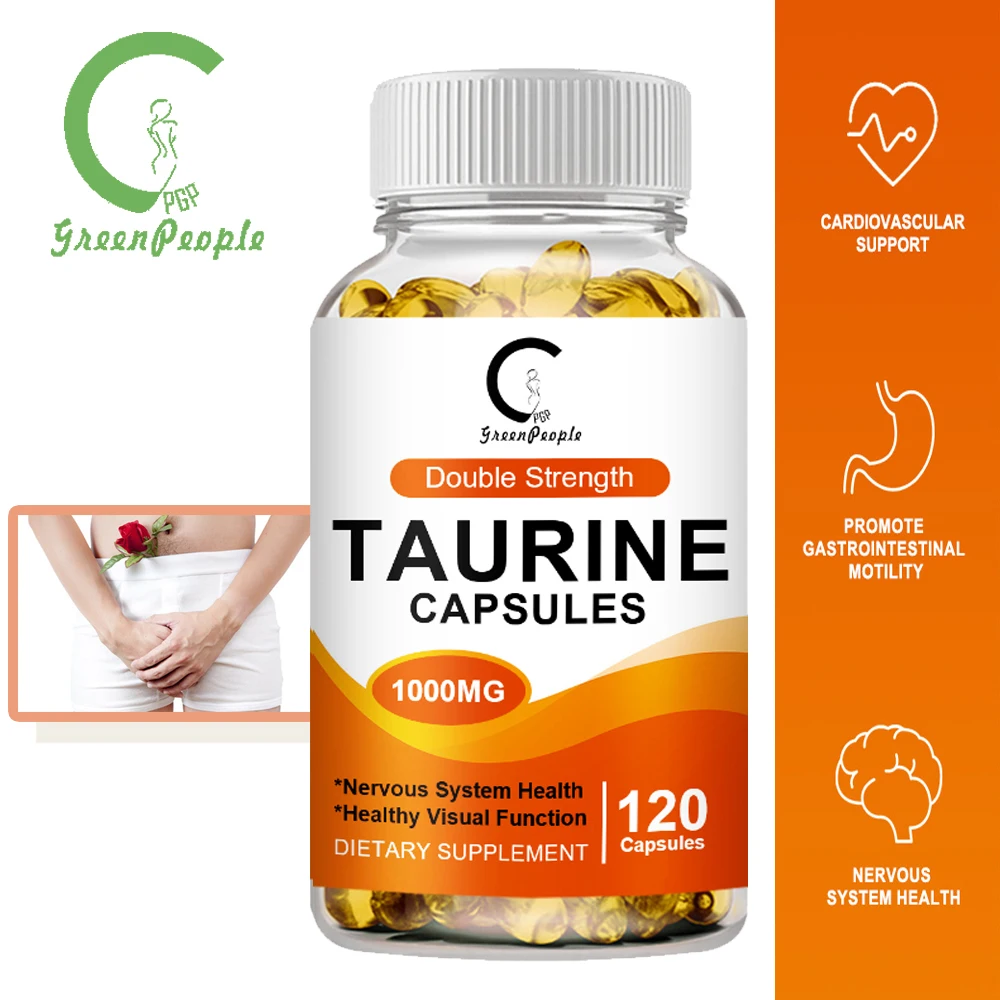 

GPGP Greenpeople Taurine Capsule Nervous Reproductive System Re-Development Strengthen Fertility &Vision Brain Care for Man