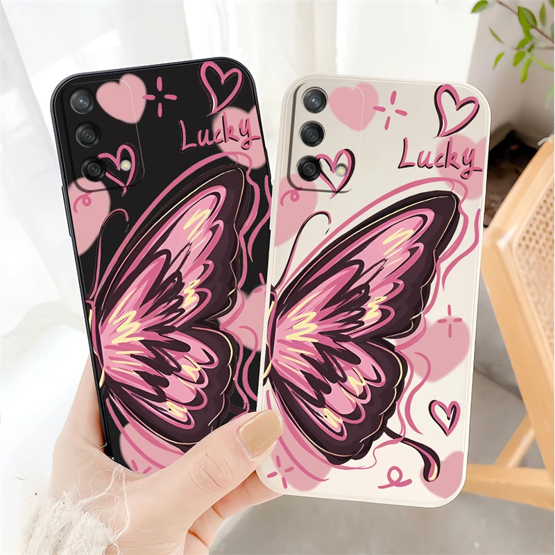 Цветной графический телефон &quotБабочка&quot для OPPO A78 A76 A74 A60 A57 A54 A53 A38 A31 A17 A16K A15 A9