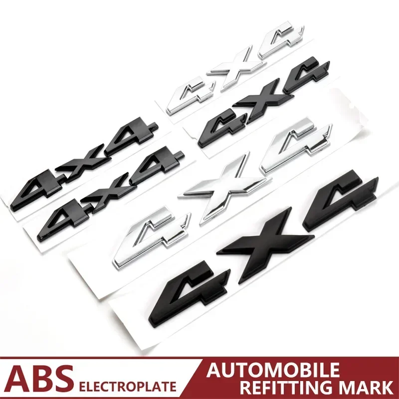 3D металлический серебристый черный задний багажник автомобиля 4X4 эмблема