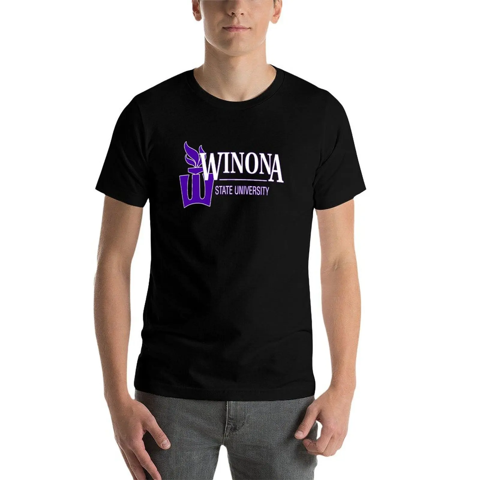 Фото Футболка Winona State University, базовая повседневная одежда, топ с короткими рукавами №4