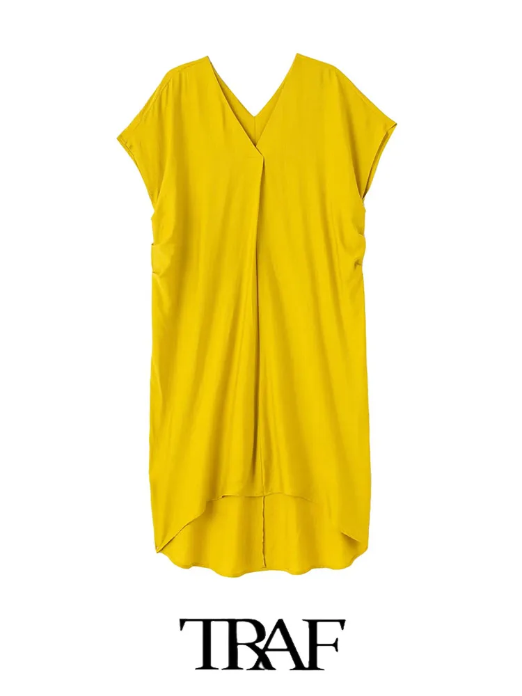 

Платье-Кафтан женское средней длины, без рукавов, однотонное, из льна