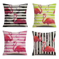 flamingo print pillowcase friends tv show linen pillow cover softness cover pillow love seat cover throw pillow covers 45x45cm