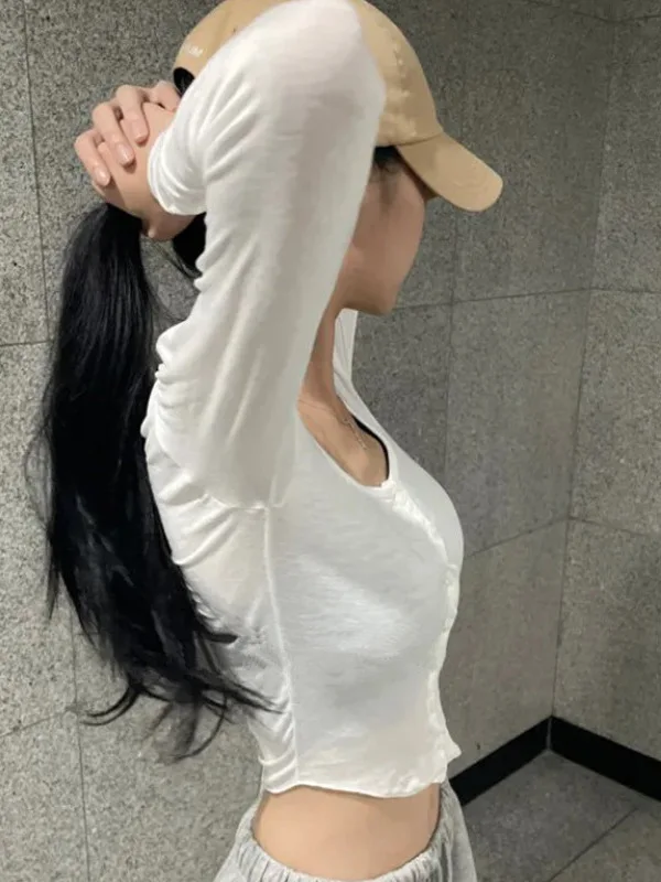 Осенняя корейская версия новый однобортный кардиган с квадратным вырезом и