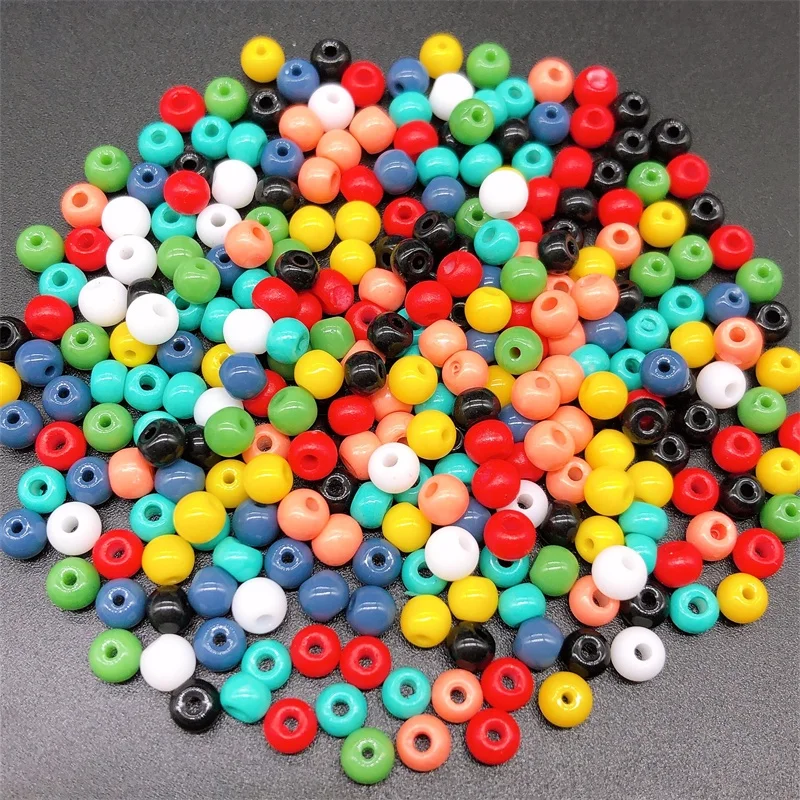 

120 шт., стеклянные бусины, 4 мм, 10 г