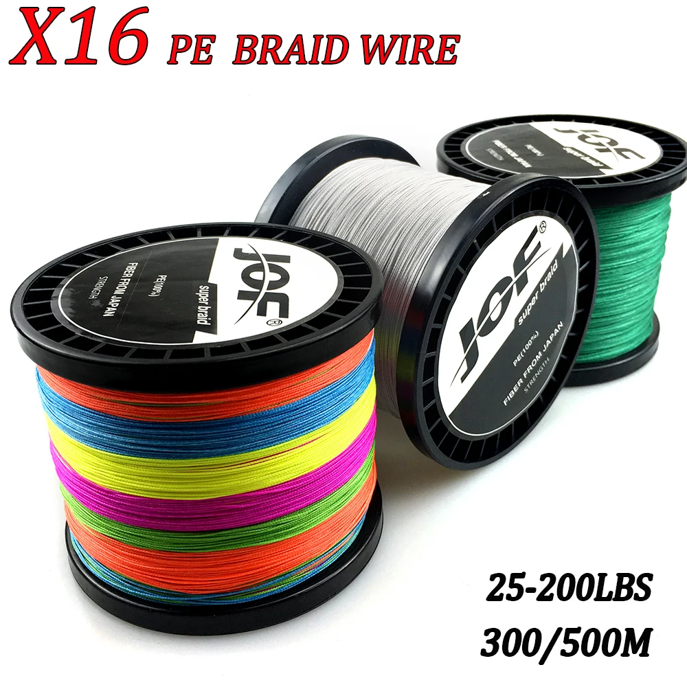 JOF Япония 16 нитей плетеная леска 300 м 500 мультифиламентная полиэтиленовая