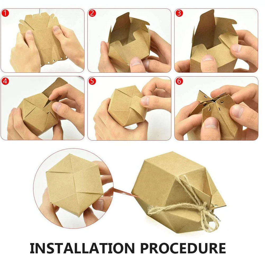 50 комплектов подарочной коробки подарочный контейнер из крафт-бумаги