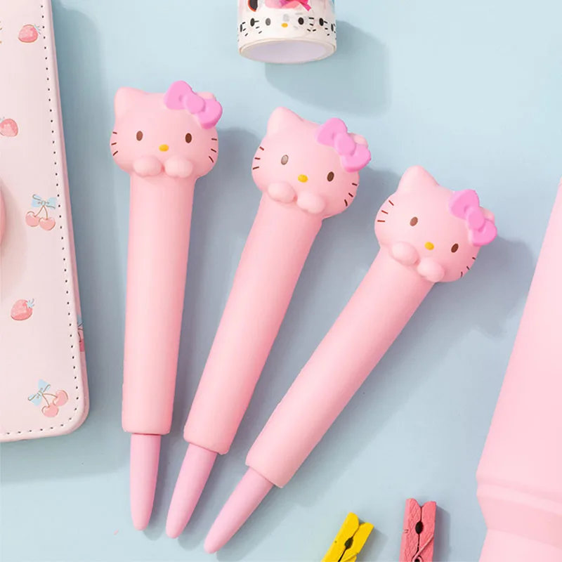 

36 Sticks Sanrio Plush Hellow Kitty Kawaii Cartoon Cute Kitty Stress Relief Pen Anime Plush Toys for Girl Kids Toy Birthday Gift