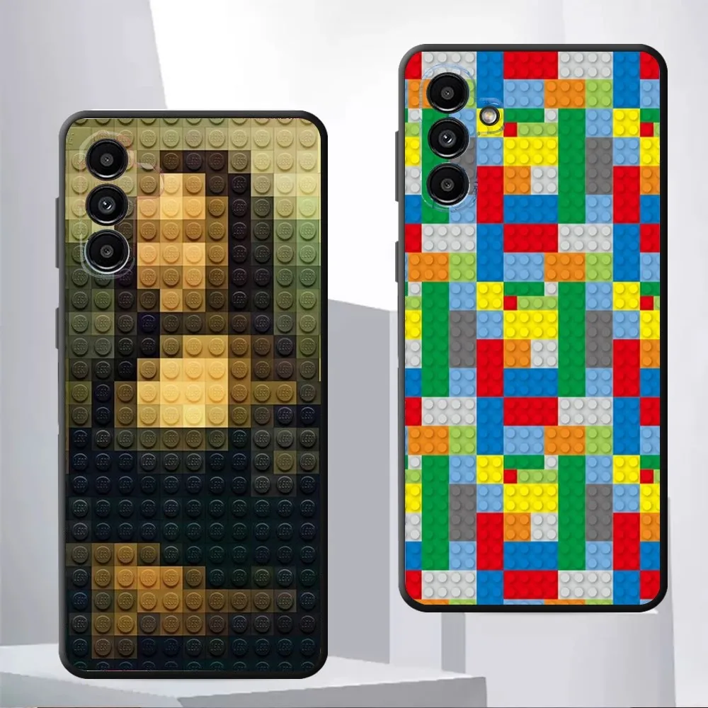 Чехол для телефона L-Lego B-Bricks с фоном Samsung Galaxy A13 21s 22 31 32 52 53 71 80 91 Черный мягкий чехол