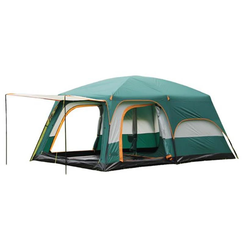 

6 8 10 12 Person Outdoor Huge Car Tent 2 Bedroom Family Water proof Hiking Mountaineering Tent Self Driving Relief Camping Tent