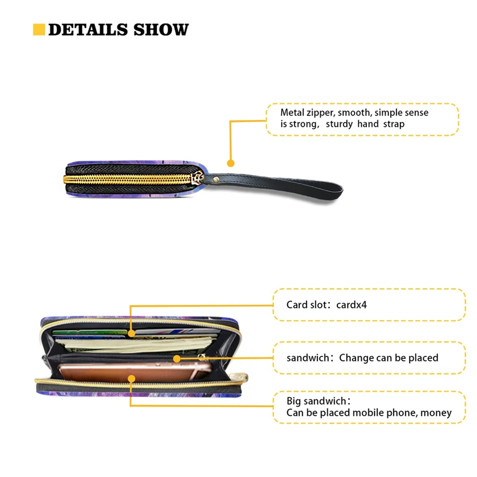 Belidome Women's Clutch Wallet Hummingbird Floral Print RFID Blocking Wristlet Wallets Credit Cards Purse for Ladirs Teen Girls