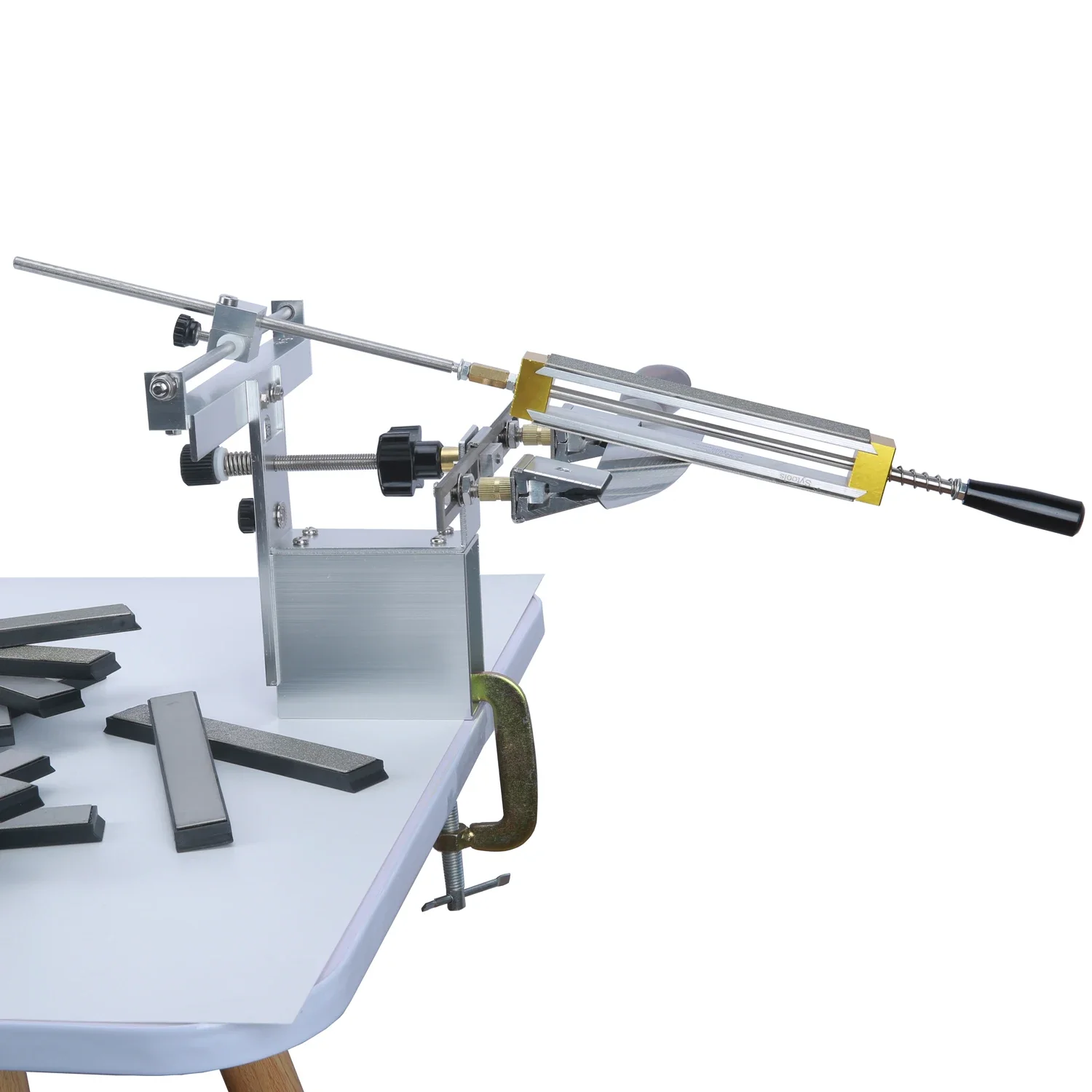 Точилка для кухонных ножей с фиксированным углом двойными зажимами 360 градусов