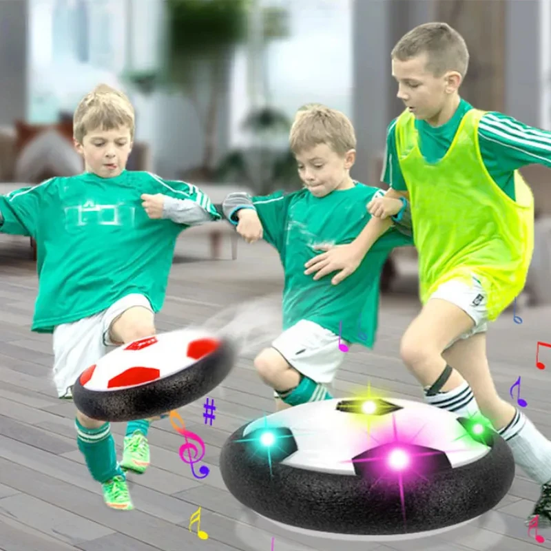 

Kids Hover Soccer Balls Indoor Outdoor Sports Toy Children Levitation Football with LED Light Parent-child Interactive Game Gift