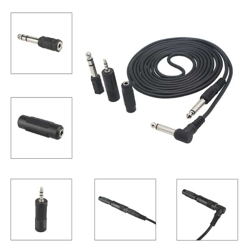 

Musical instrument sound equipment 3-meter connecting cable 6.35mm straight head to 6.35 elbow, 3 conversions available in bulk