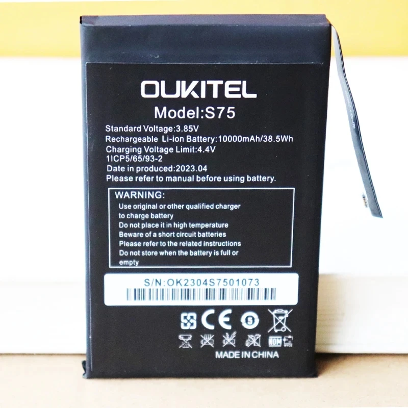 Оригинальный аккумулятор для телефона WP6 S75, 10000 мАч, для OUKITEL WP6, замена батареи IP68 (art.: 3920dc93bed6e) - 3920dc93bed6e