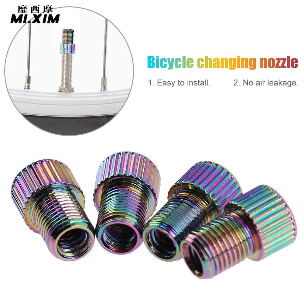 

4 шт. адаптер клапана горного велосипеда, воздушная насадка из алюминиевого сплава, воздушный насос, внутренняя резьба, адаптер крышки, Аксе...
