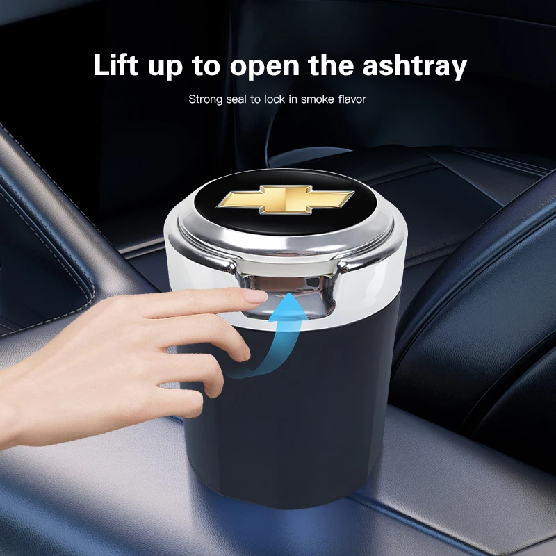 Автомобильная пепельница портативная с открытым касанием для салона автомобиля