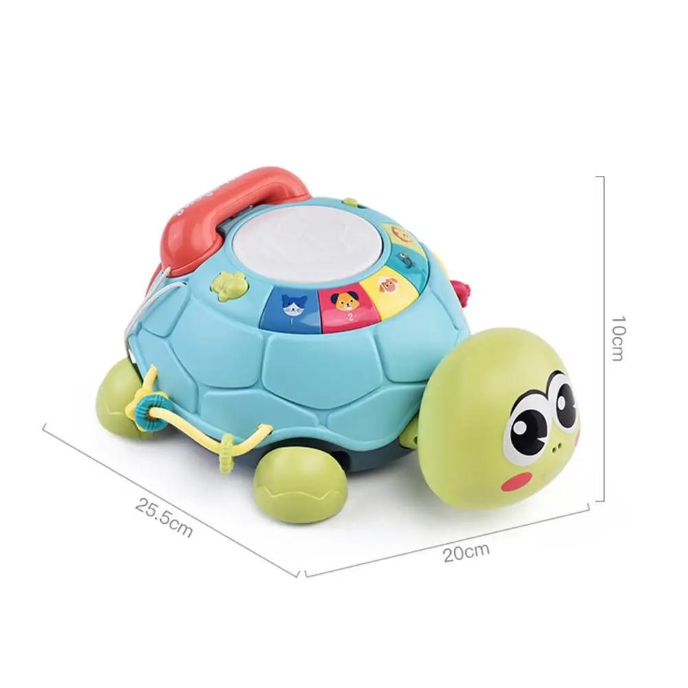 

Multi-functional Baby Puzzle Early Education Story Machine Toy 6 Months Baby Crawling Music Turtle Phone Toys For Gifts