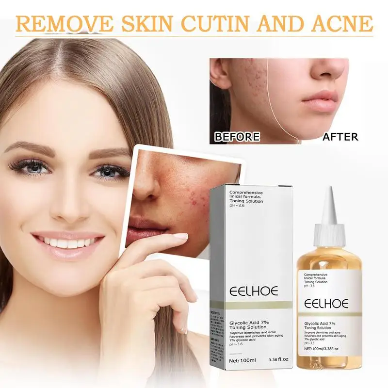 

Anti Aging Face Toner Glycolic Acid 7% Toning Solution Ordinary Acne Remover Lifting Firming Wrinkles Glowing Facial Skin Care