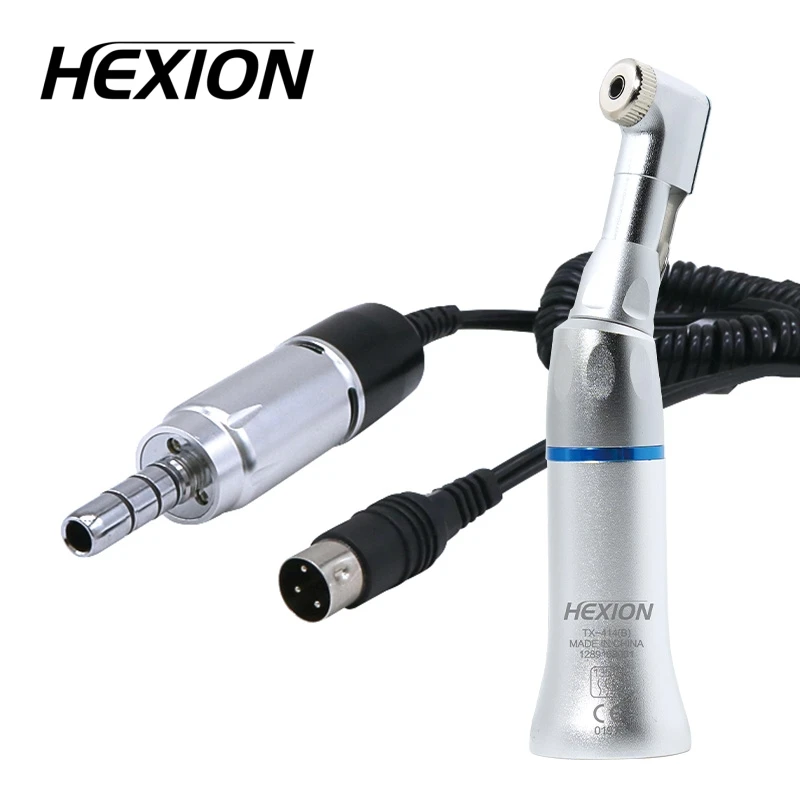 Фото Набор стоматологических низкоскоростных микромоторов HEXION E-типа, 35000 об/мин, прямой/угловой наконечник соотношения 1:1, для электродвигателя для лабораторной полировки №2